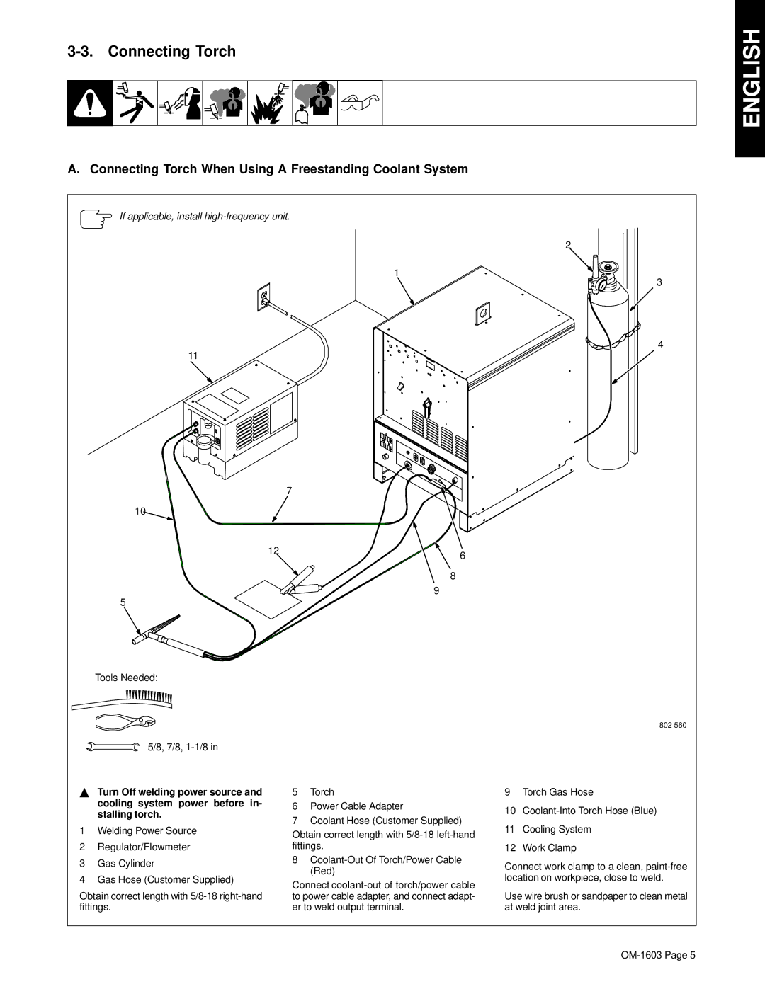 Miller Electric DB1812R, DB1825R manual Connecting Torch 