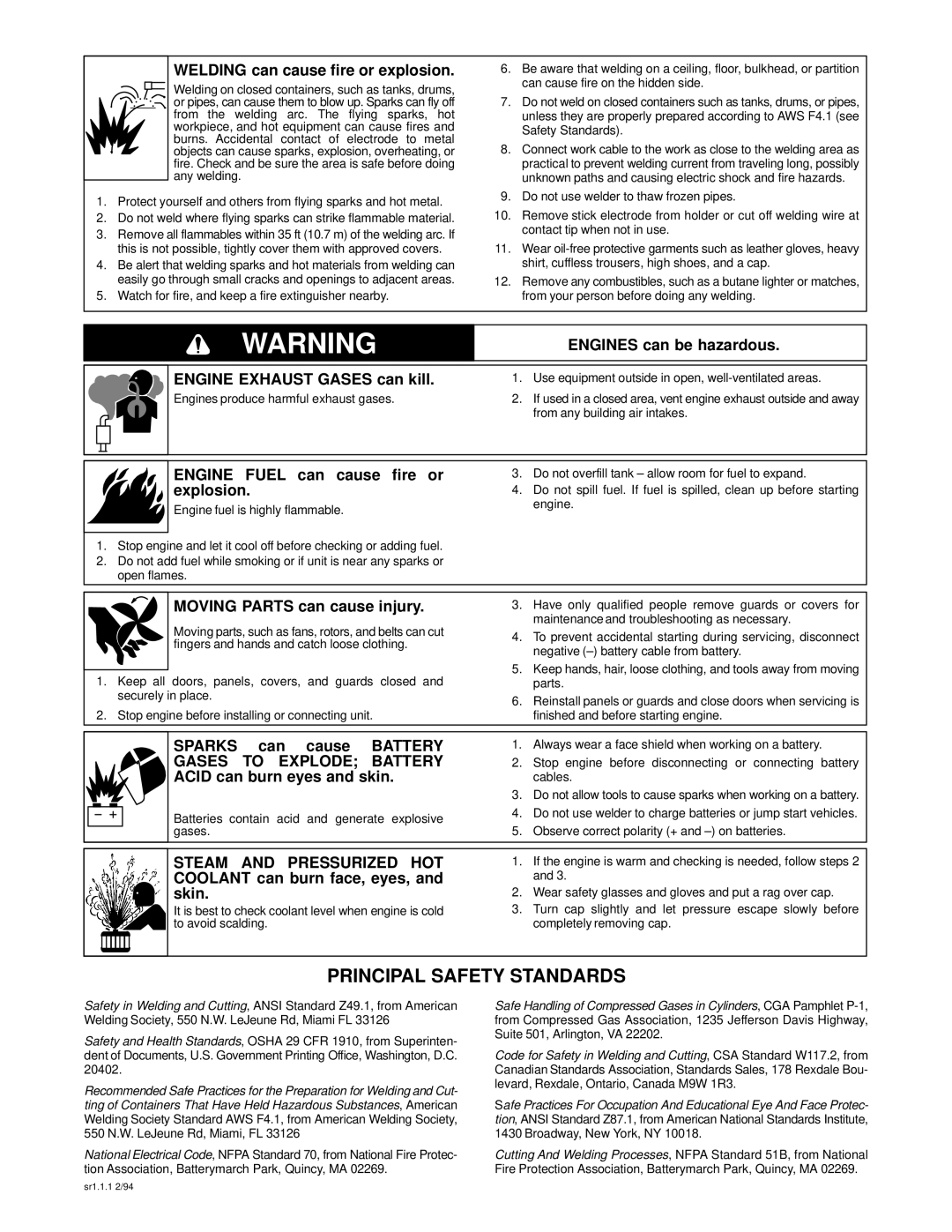 Miller Electric Digi-Meter RMS (AC-DC) Welding can cause fire or explosion, Engine Fuel can cause fire or explosion 