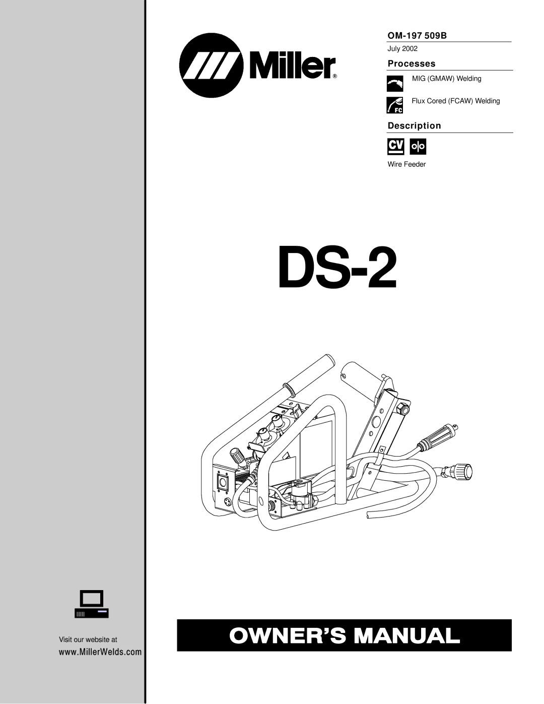 Miller Electric DS-2 manual 