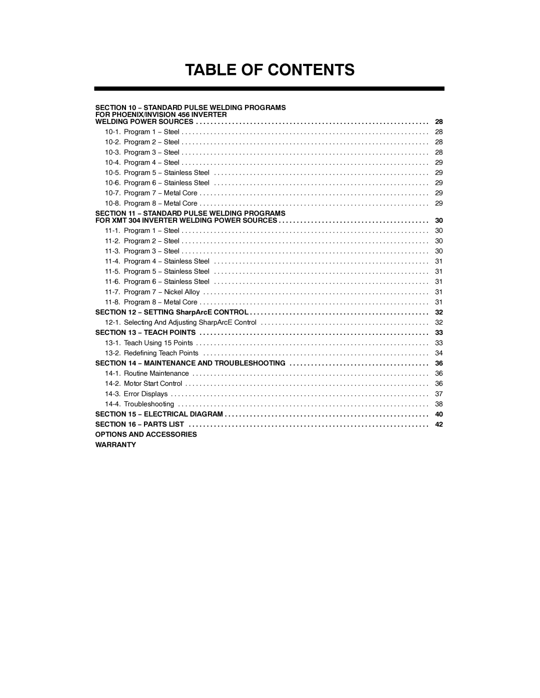 Miller Electric DS-64M Swingarc manual Teach Using 15 Points Redefining Teach Points 