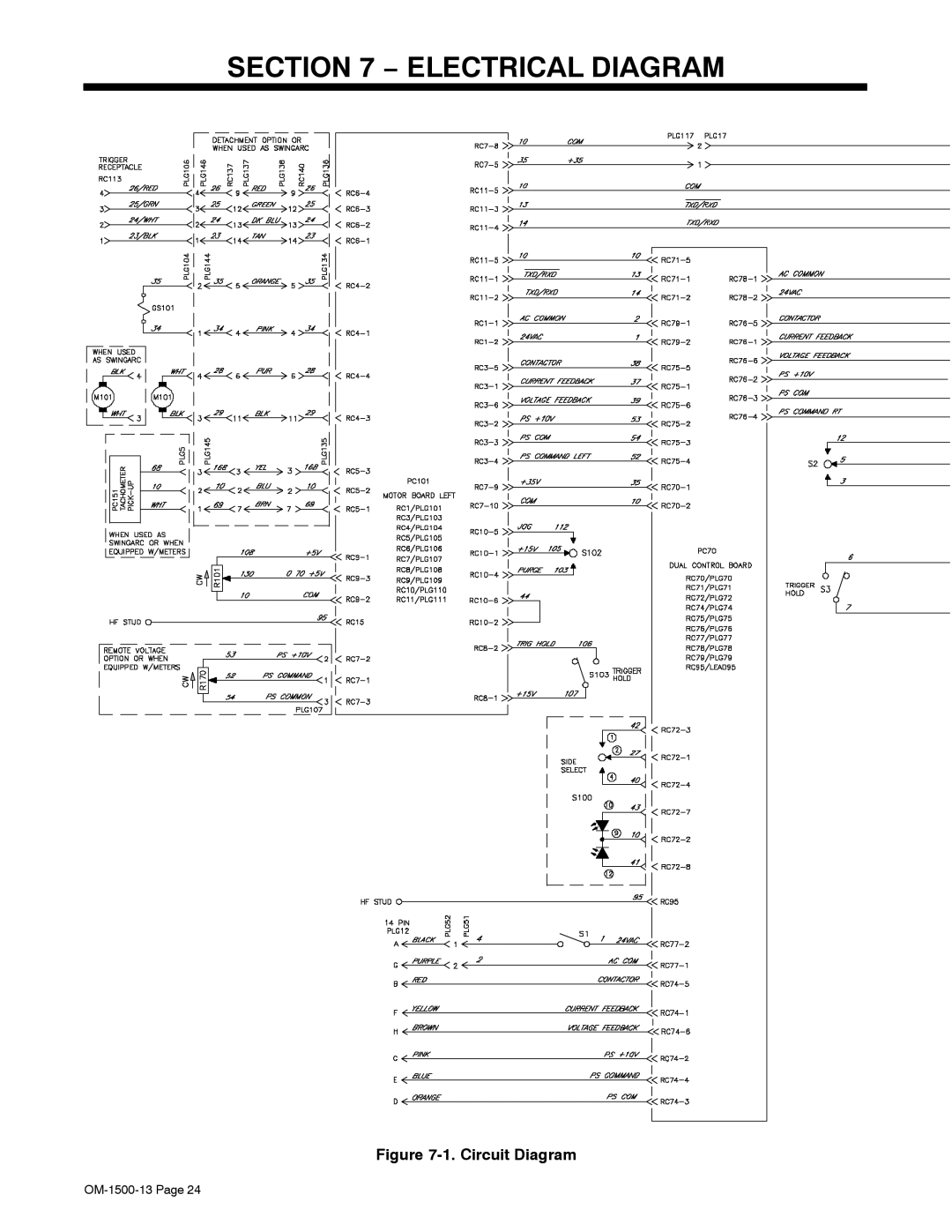 Miller Electric DS-74S12, DS-74S16, DS-74D12, and DS-74D16 manual Electrical Diagram 