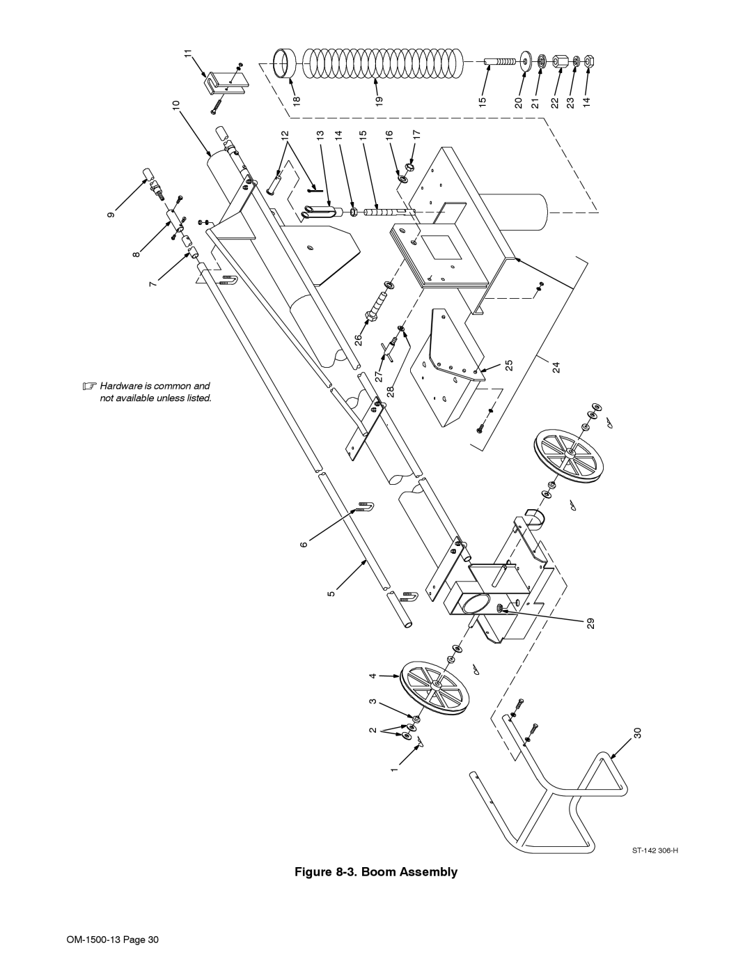 Miller Electric DS-74D12, DS-74S12, DS-74S16, and DS-74D16 manual Boom Assembly 