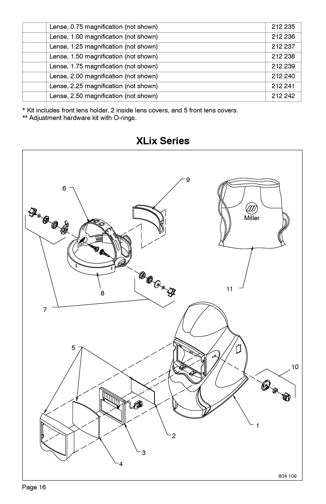 Miller Electric Elitet manual XLix Series 