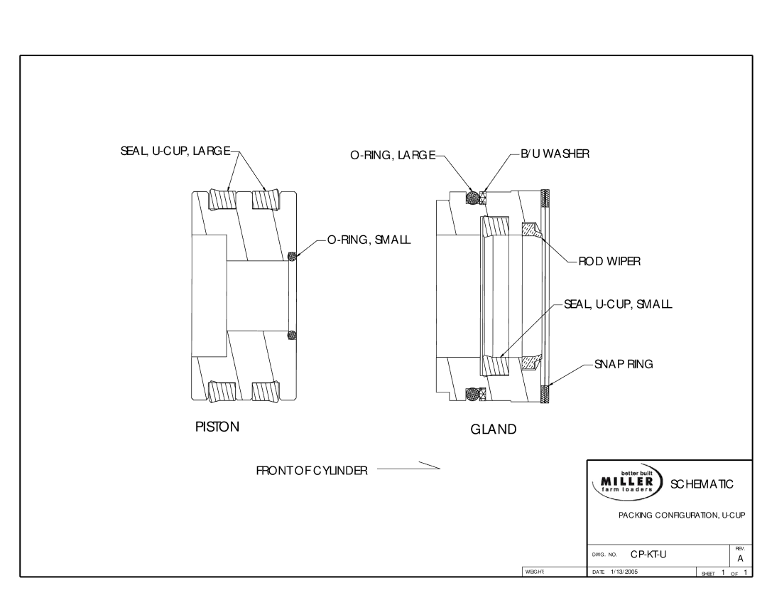 Miller Electric GP30 owner manual Piston Gland, Cp-Kt-U 