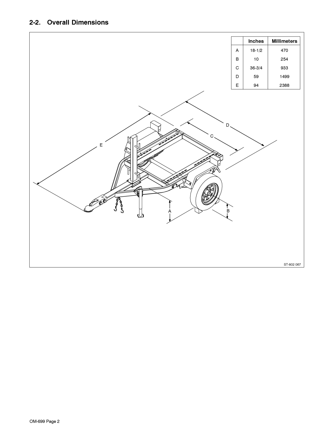 Miller Electric HWY-210, OFR-210 manual Overall Dimensions 