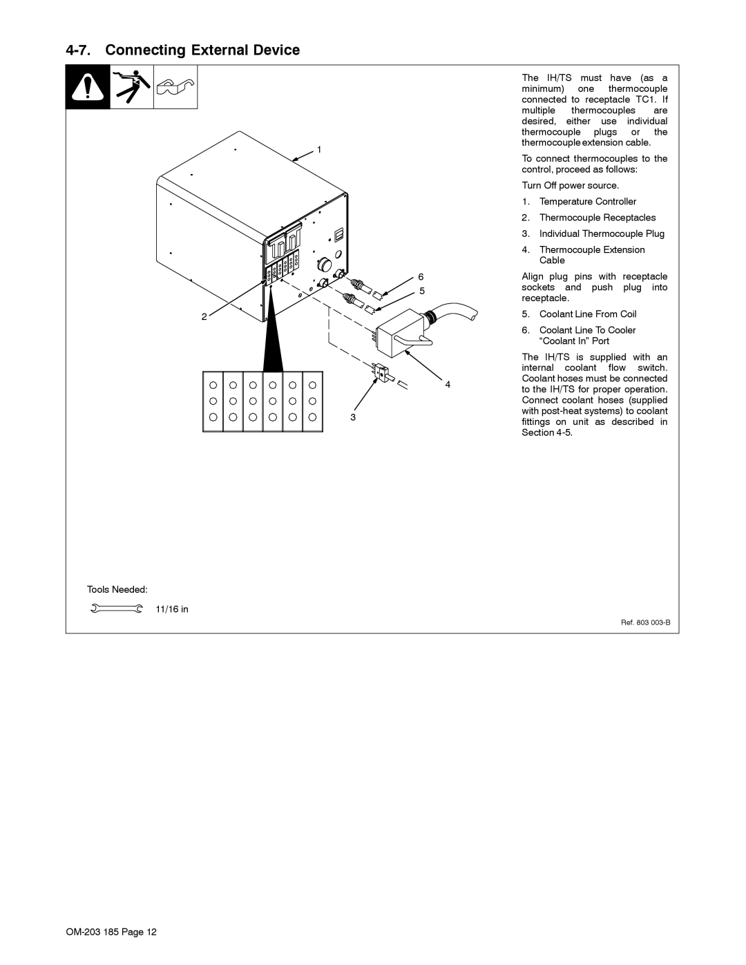 Miller Electric IH, TS manual Connecting External Device 