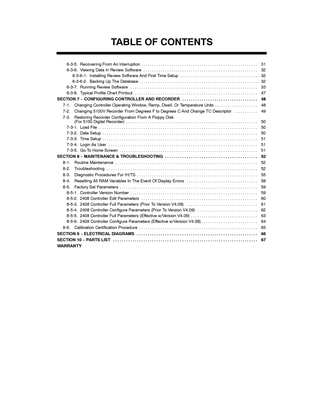 Miller Electric IH, TS manual Resetting All RAM Variables In The Event Of Display Errors 