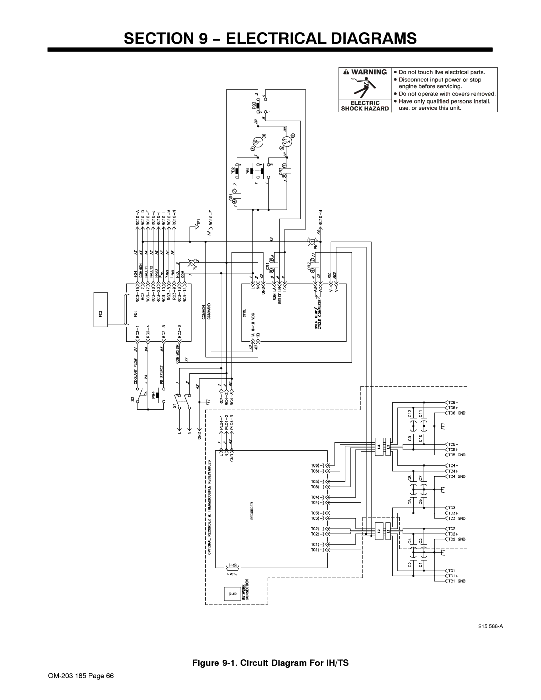 Miller Electric manual Electrical Diagrams, Circuit Diagram For IH/TS 