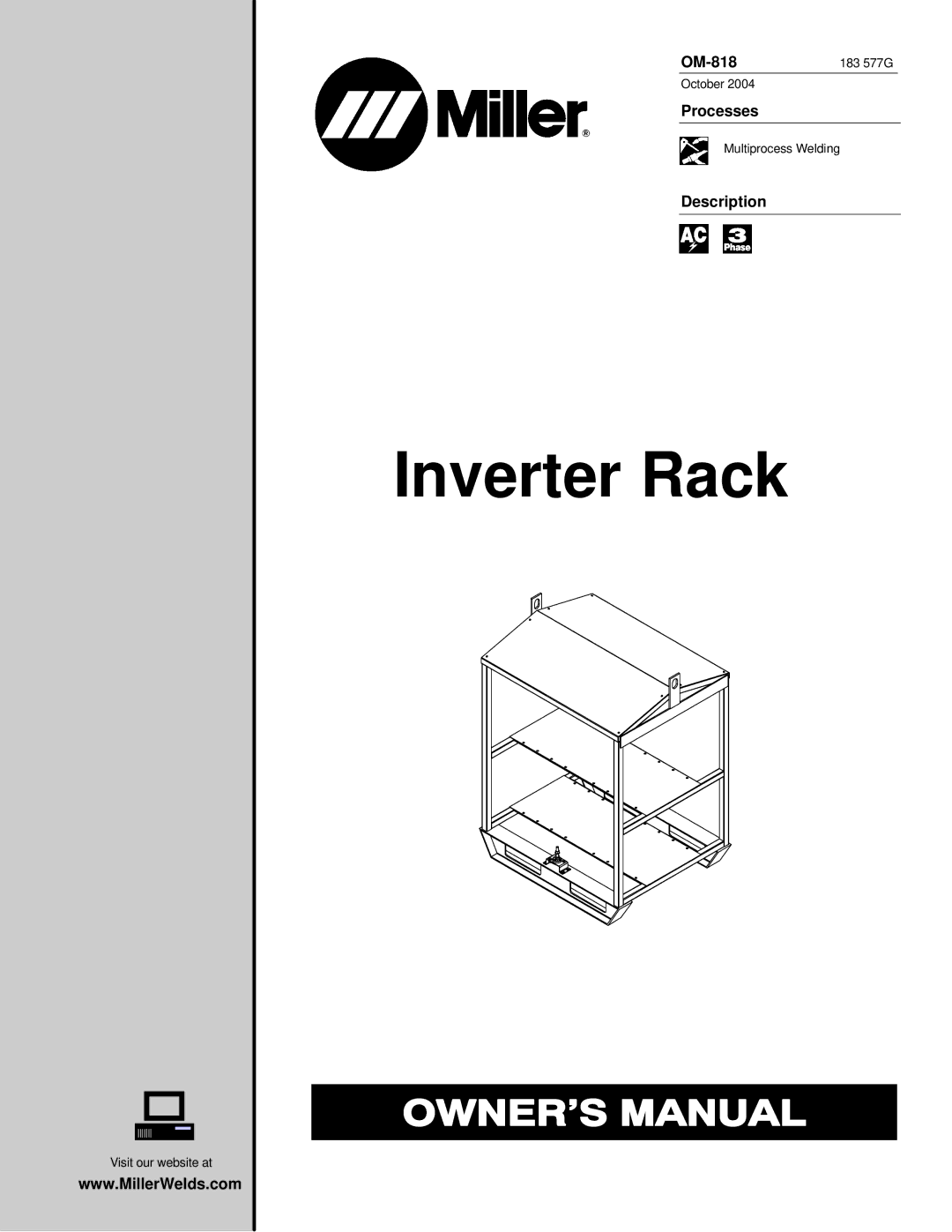 Miller Electric Inverter Rack manual OM-818, Processes, Description 