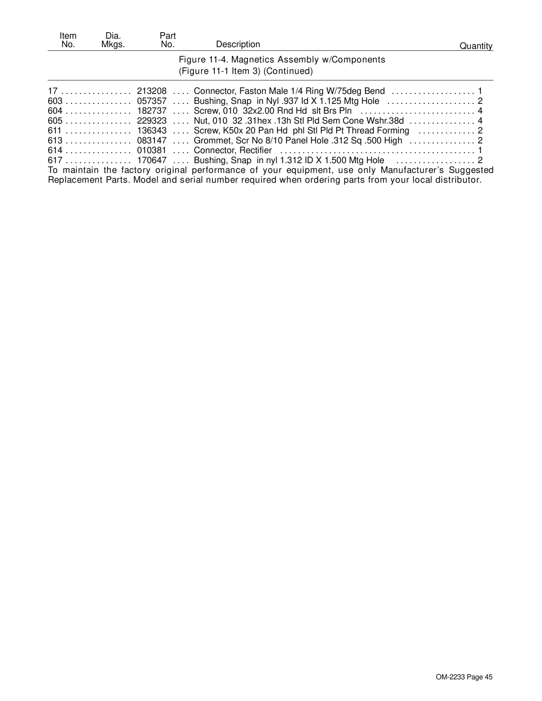 Miller Electric Maxstar 200 STR manual 1Item 