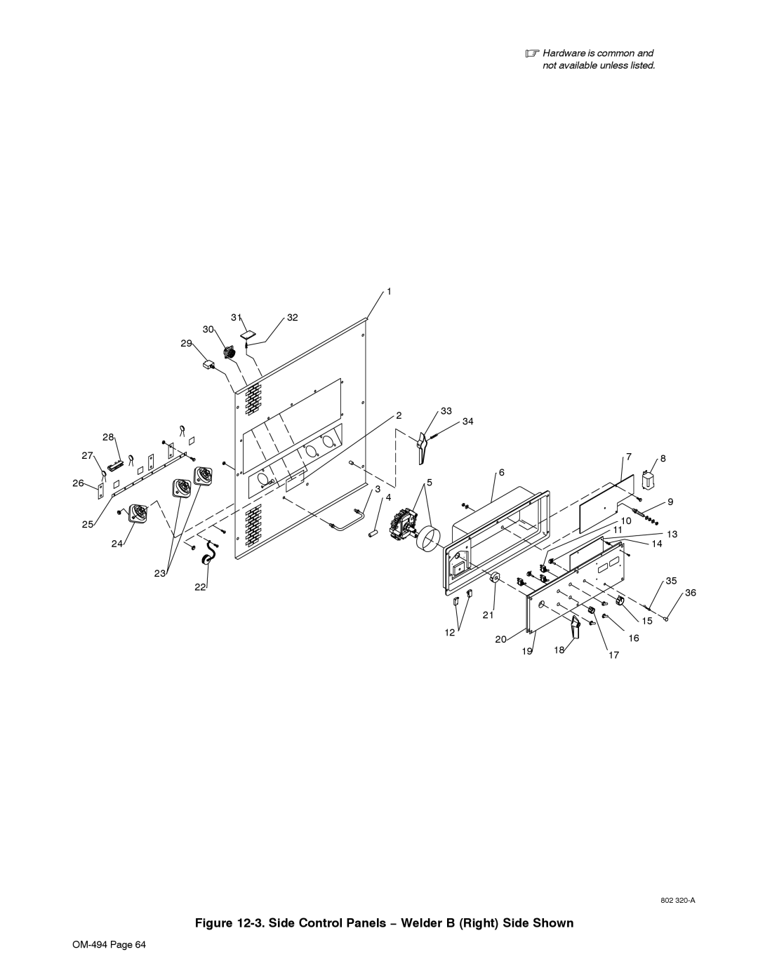 Miller Electric Miller DU-OP manual Side Control Panels − Welder B Right Side Shown 