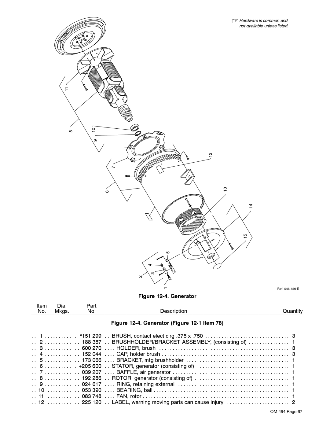 Miller Electric Miller DU-OP manual Generator 