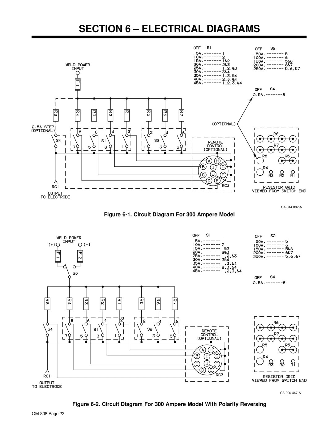 Miller Electric MOG-250, MOG-300, MOG-350, MOG-Pak, MOG-400, RGC Electrical Diagrams, Circuit Diagram For 300 Ampere Model 