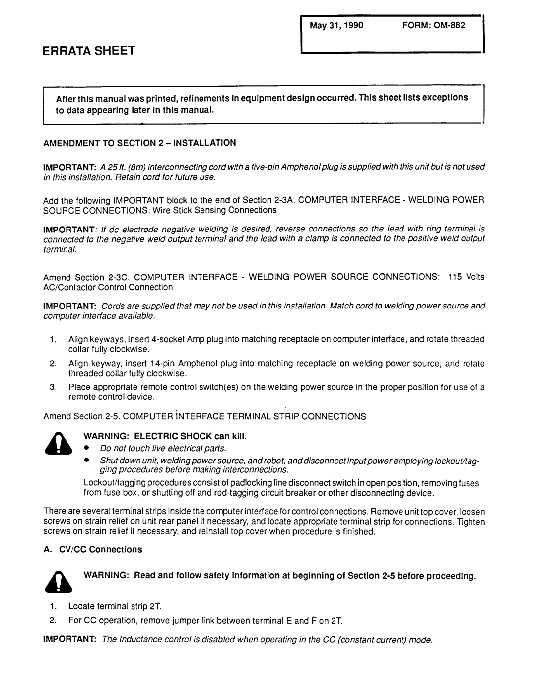 Miller Electric 350, MR-5 manual 