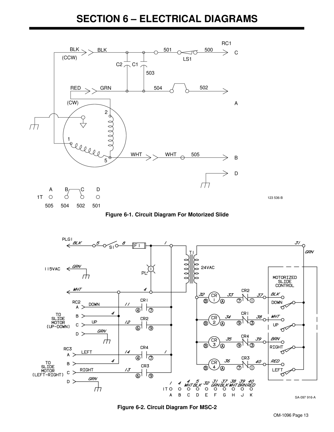 Miller Electric manual Circuit Diagram For Motorized Slide, Circuit Diagram For MSC-2 