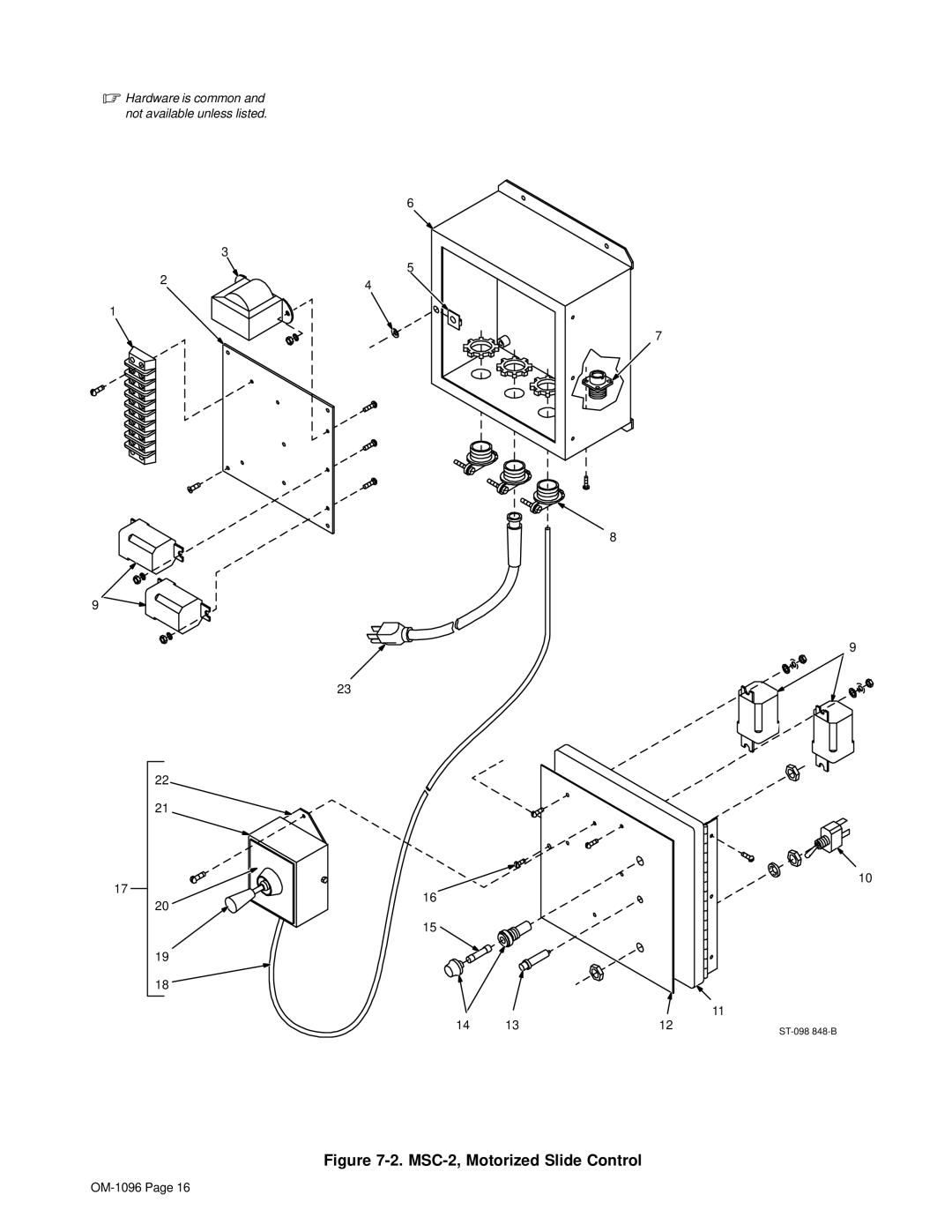 Miller Electric manual MSC-2, Motorized Slide Control 