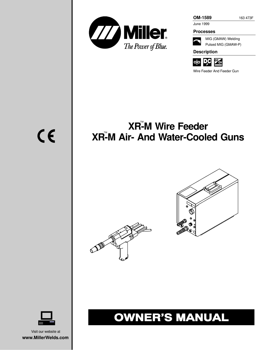 Miller Electric OM-1589 manual Processes, Description 