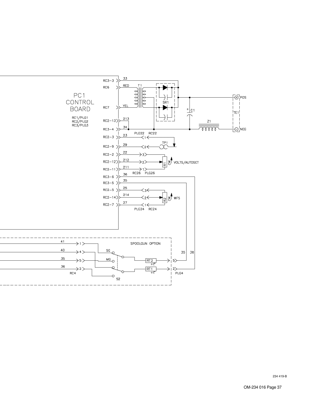 Miller Electric OM-234 016D manual 234 419-B 