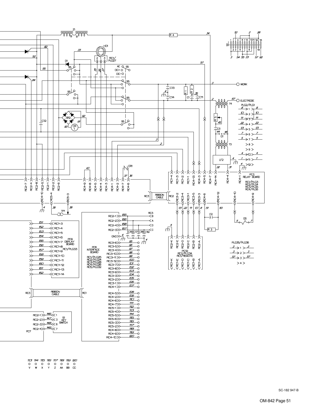 Miller Electric OM-842 manual SC-182 947-B 