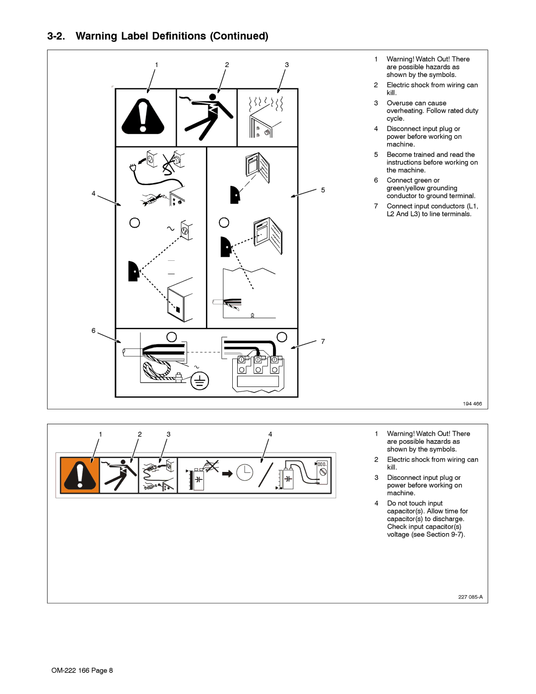 Miller Electric ProHeat 35 manual Are possible hazards as, Shown by the symbols, Kill, Disconnect input plug or, Machine 