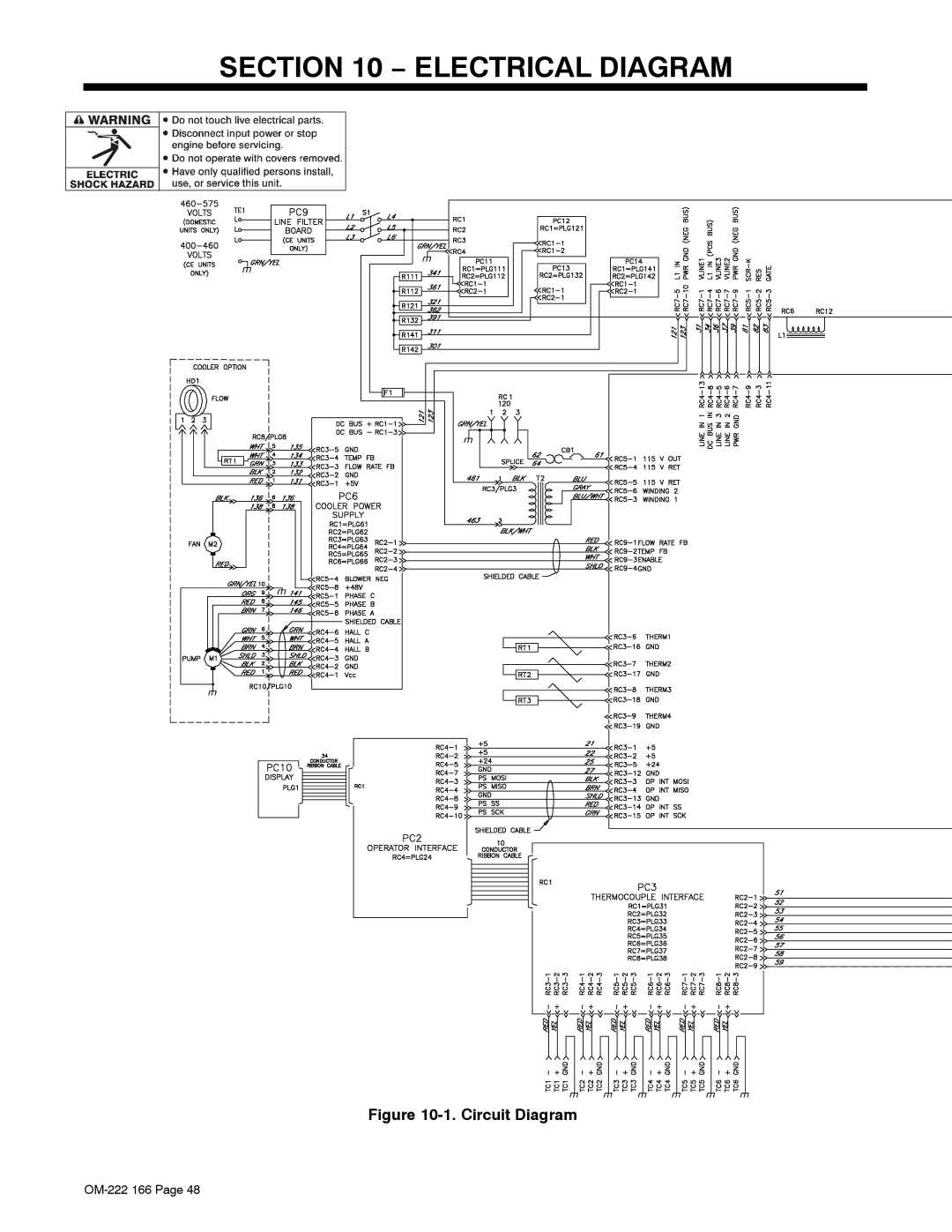 Miller Electric ProHeat 35 manual Electrical Diagram, Circuit Diagram 