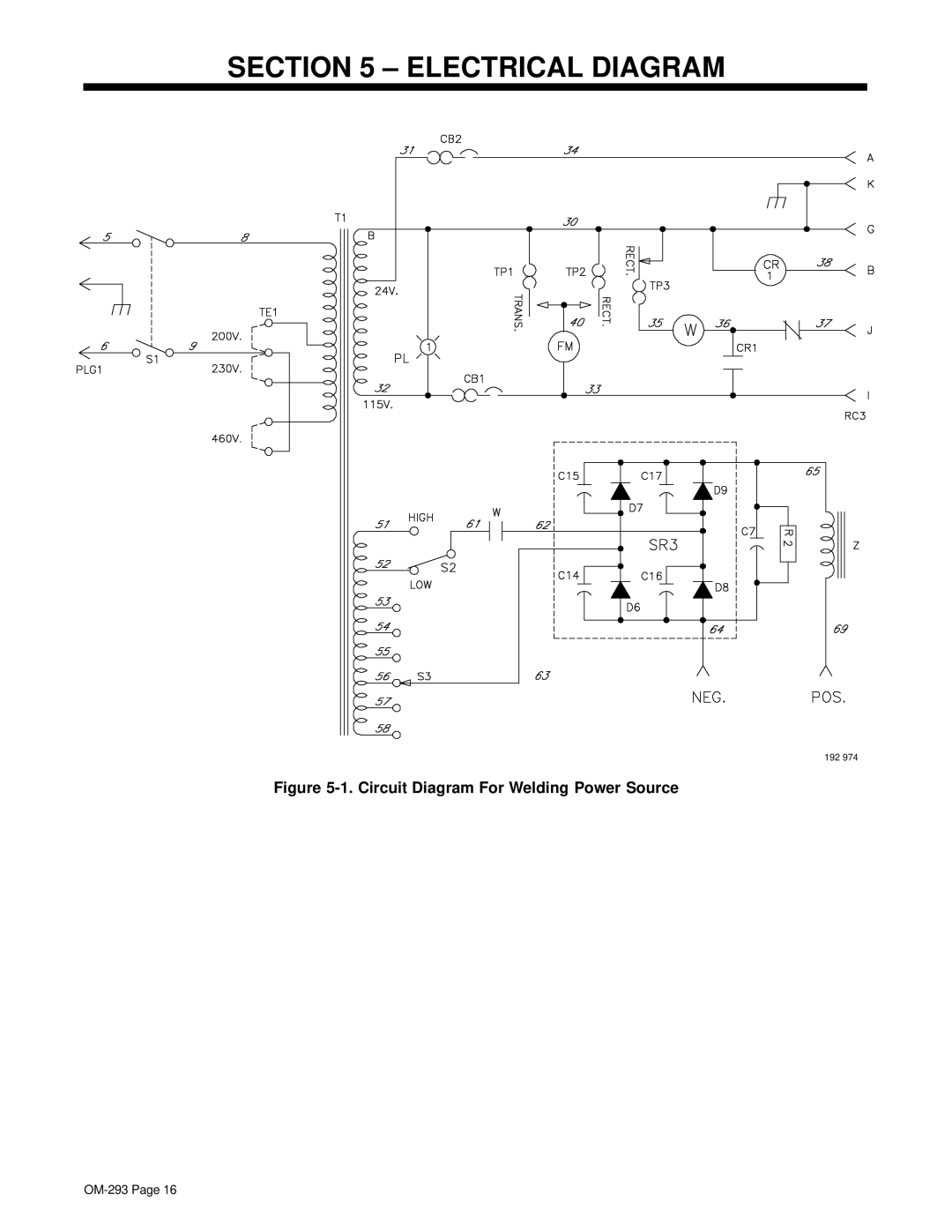 Miller Electric Regency 250 manual Electrical Diagram, Circuit Diagram For Welding Power Source 