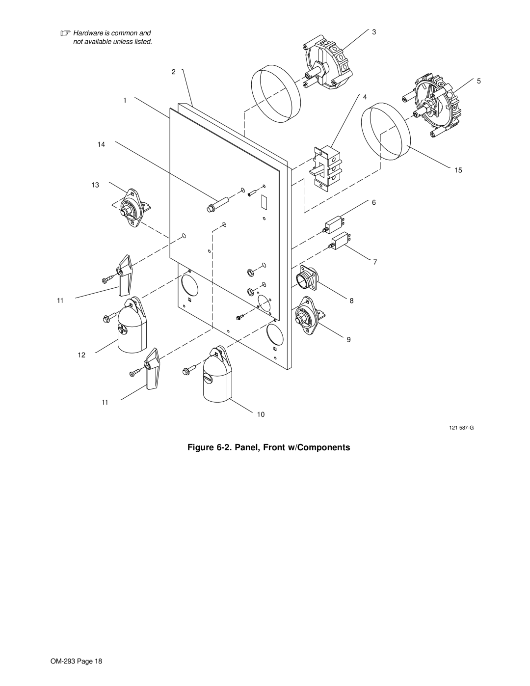 Miller Electric Regency 250 manual Panel, Front w/Components 