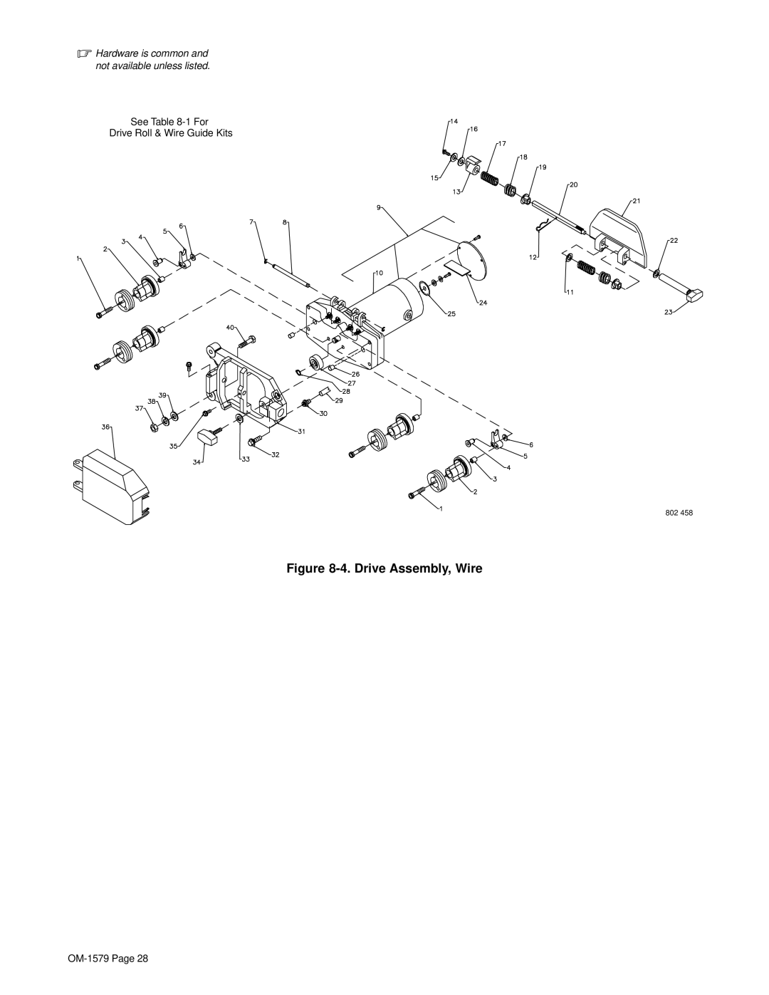 Miller Electric S-64, S-62 manual Drive Assembly, Wire 