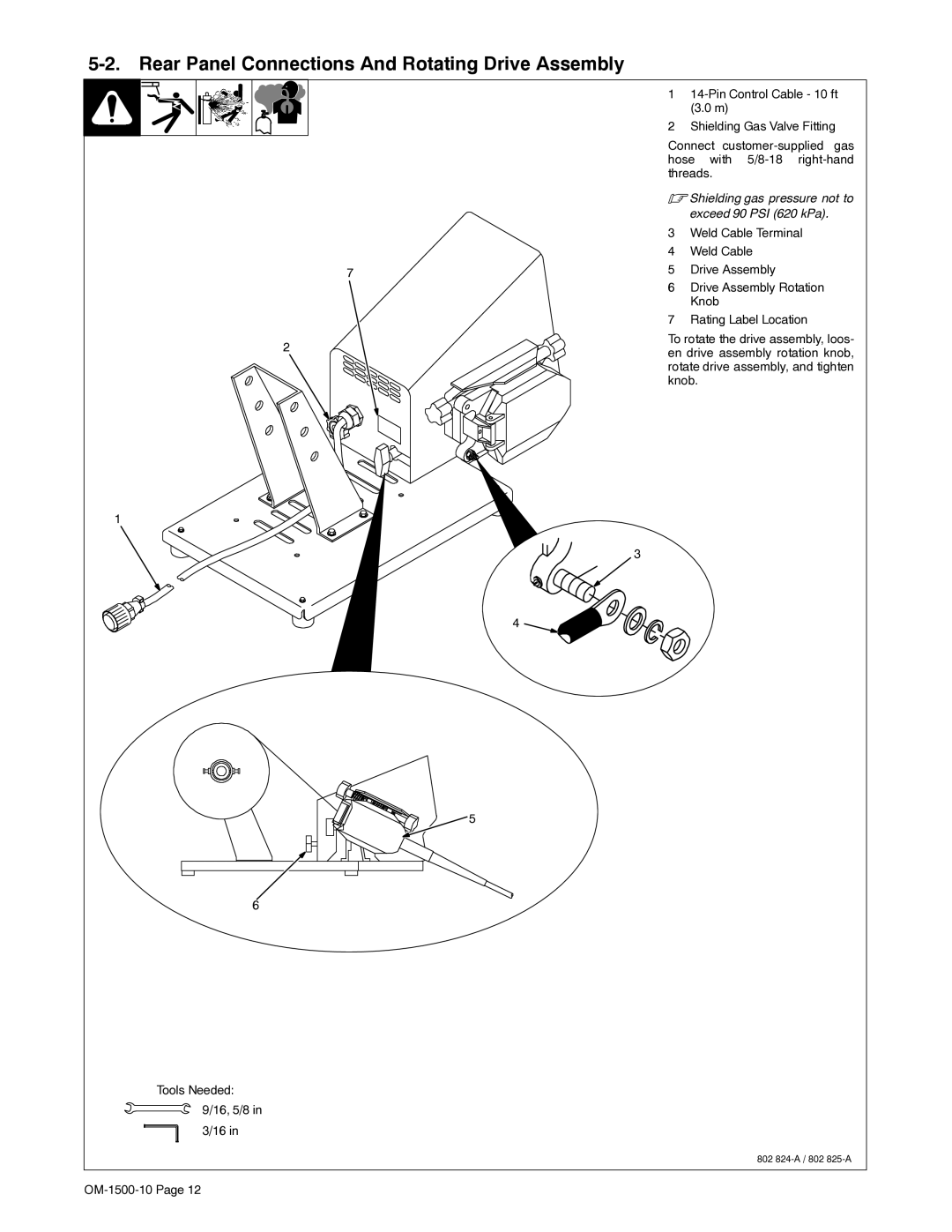 Miller Electric S-74S, S-74D manual Rear Panel Connections And Rotating Drive Assembly 