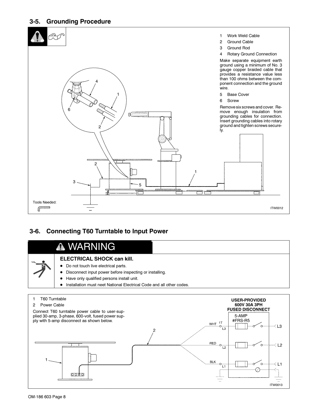 Miller Electric T60 manual 203DJH, Urxqglqj 3URFHGXUH 