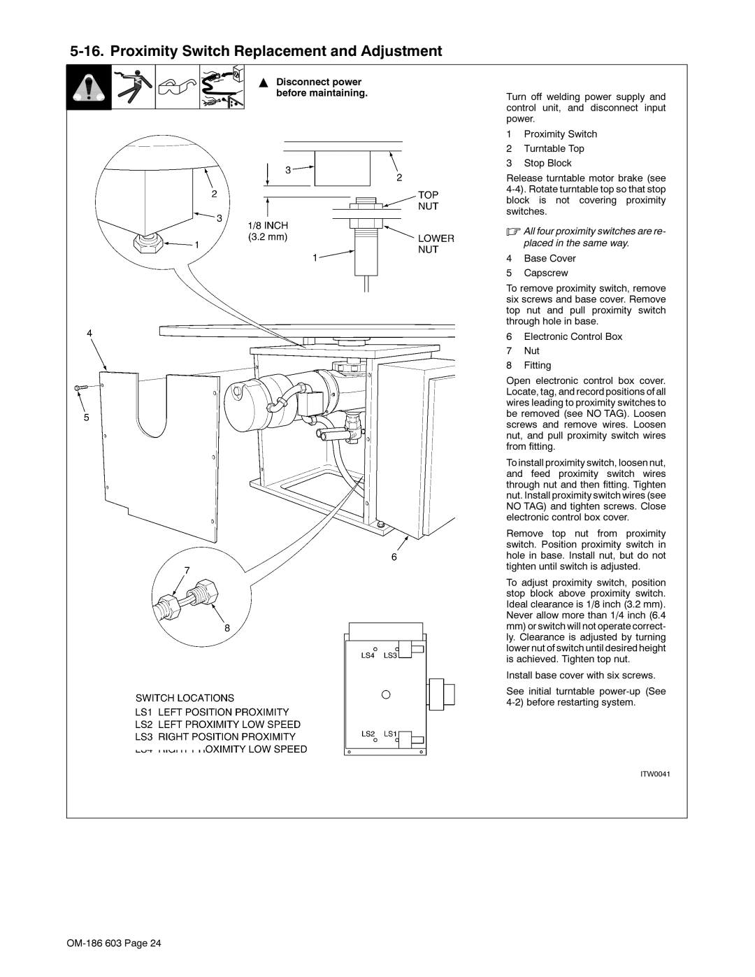 Miller Electric T60 manual EHIRUHUHVWDUWLQJV\VWHP,7 