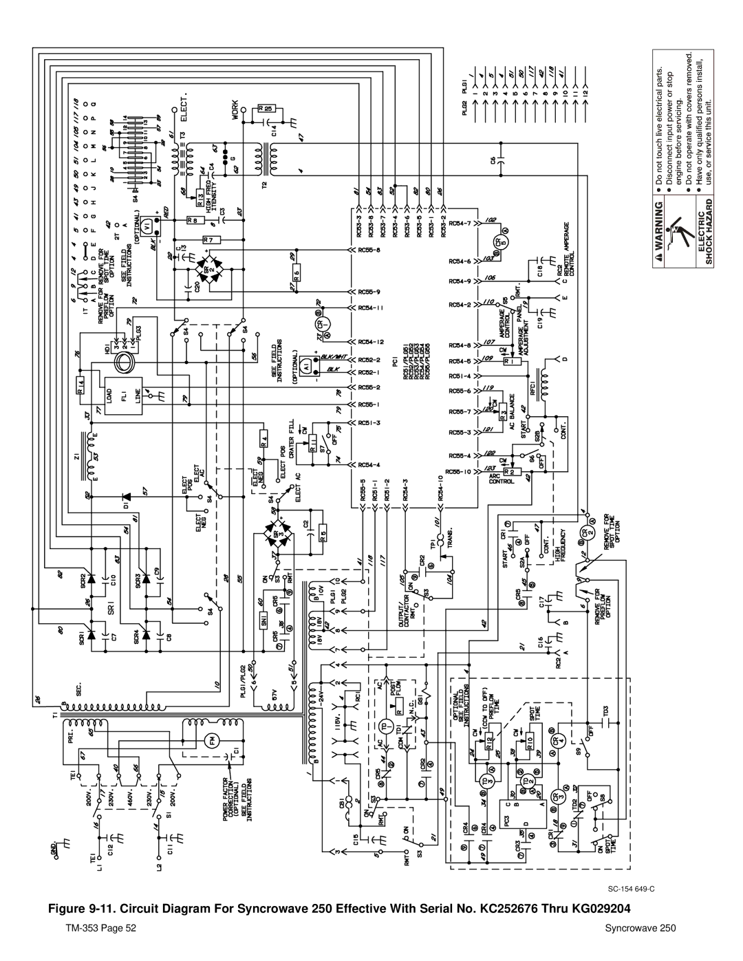 Miller Electric TM-353E manual SC-154 649-C 