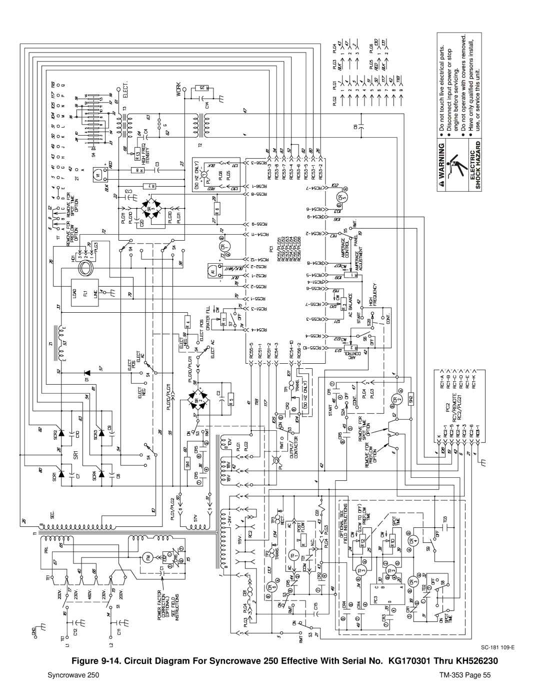 Miller Electric TM-353E manual SC-181 109-E 