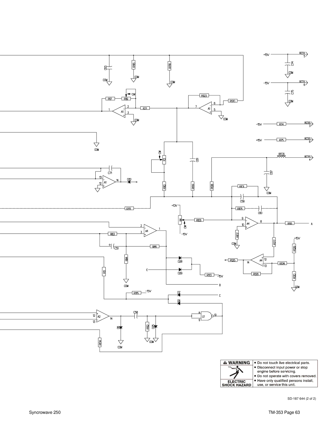 Miller Electric TM-353E manual SD-187 644 2 