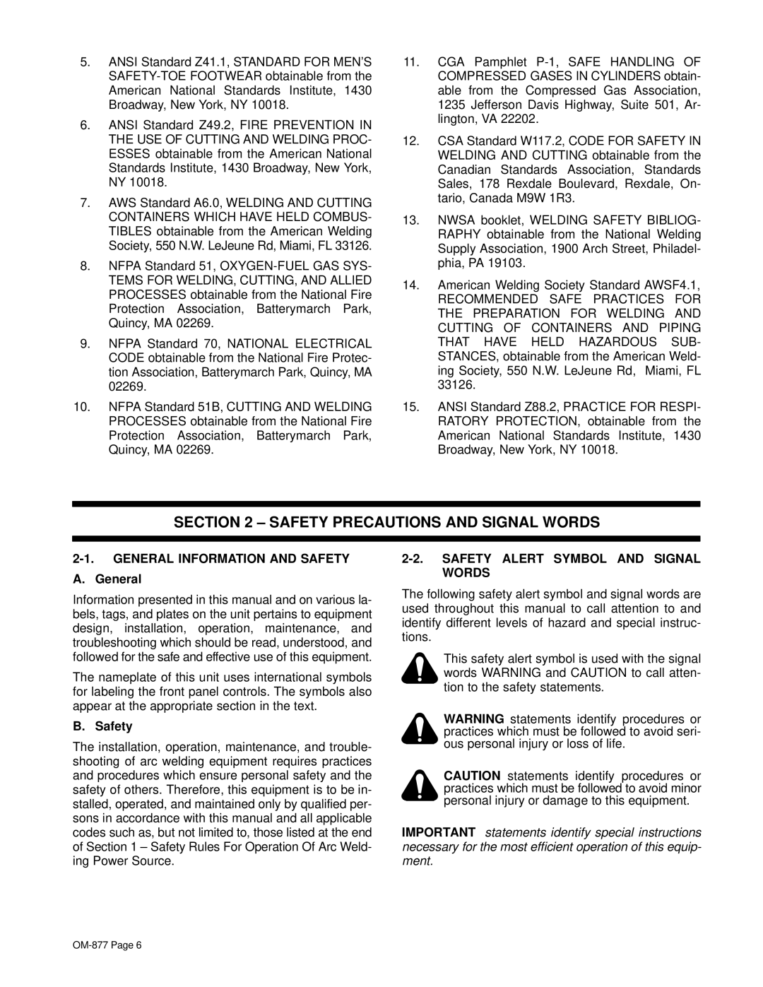 Miller Electric wire feeder owner manual Safety Precautions and Signal Words, General Information and Safety 