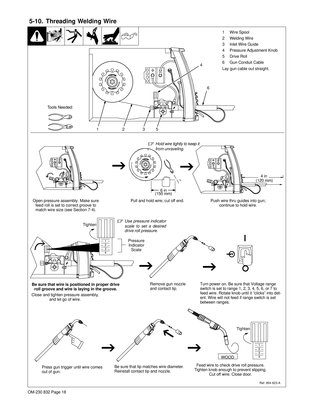 Miller Electric XLT 185 warranty Threading Welding Wire 