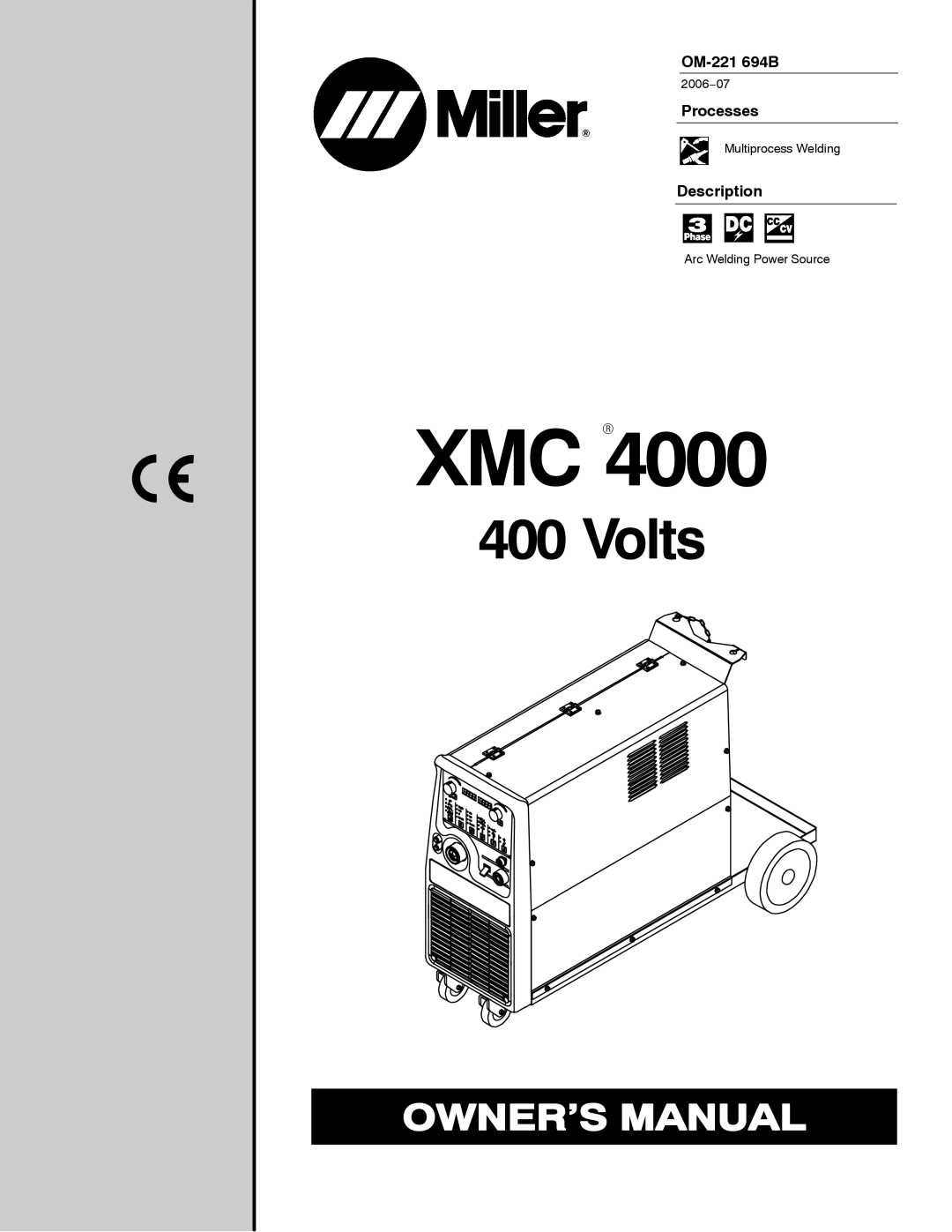 Miller Electric XMC 4000 manual XMC R4000 