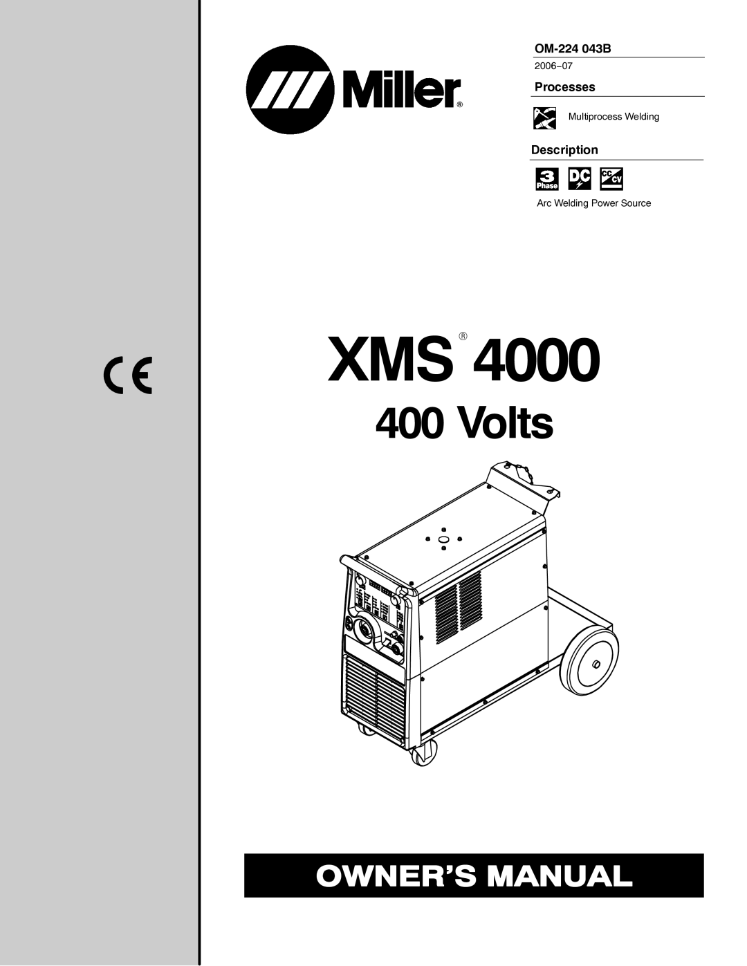 Miller Electric XMS 4000 manual Xmsr 