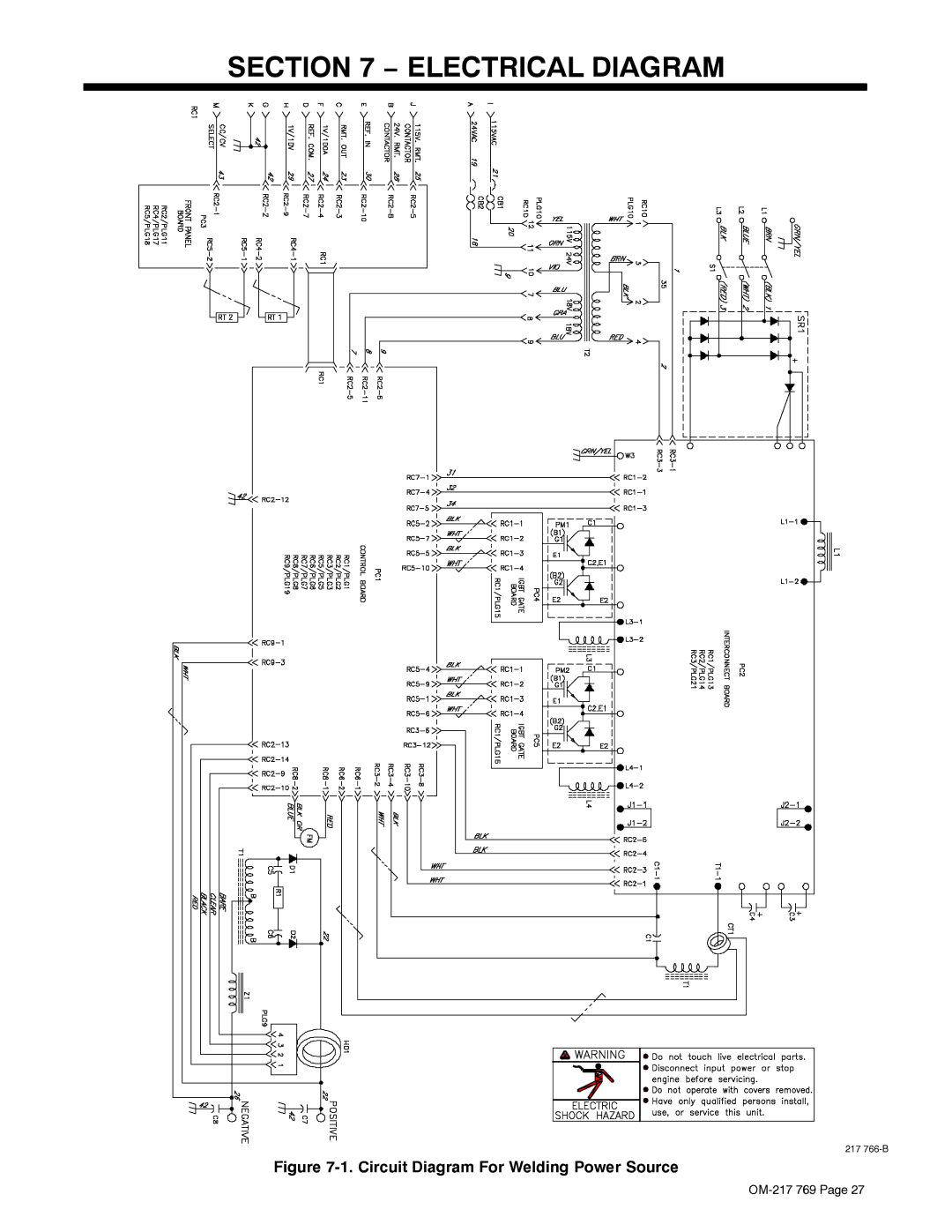 Miller Electric XMT 400 manual Electrical Diagram 