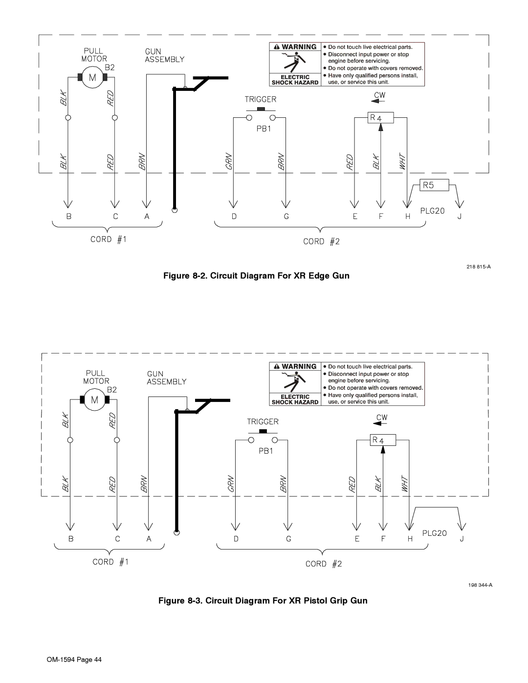 Miller Electric XR Control manual Circuit Diagram For XR Edge Gun 