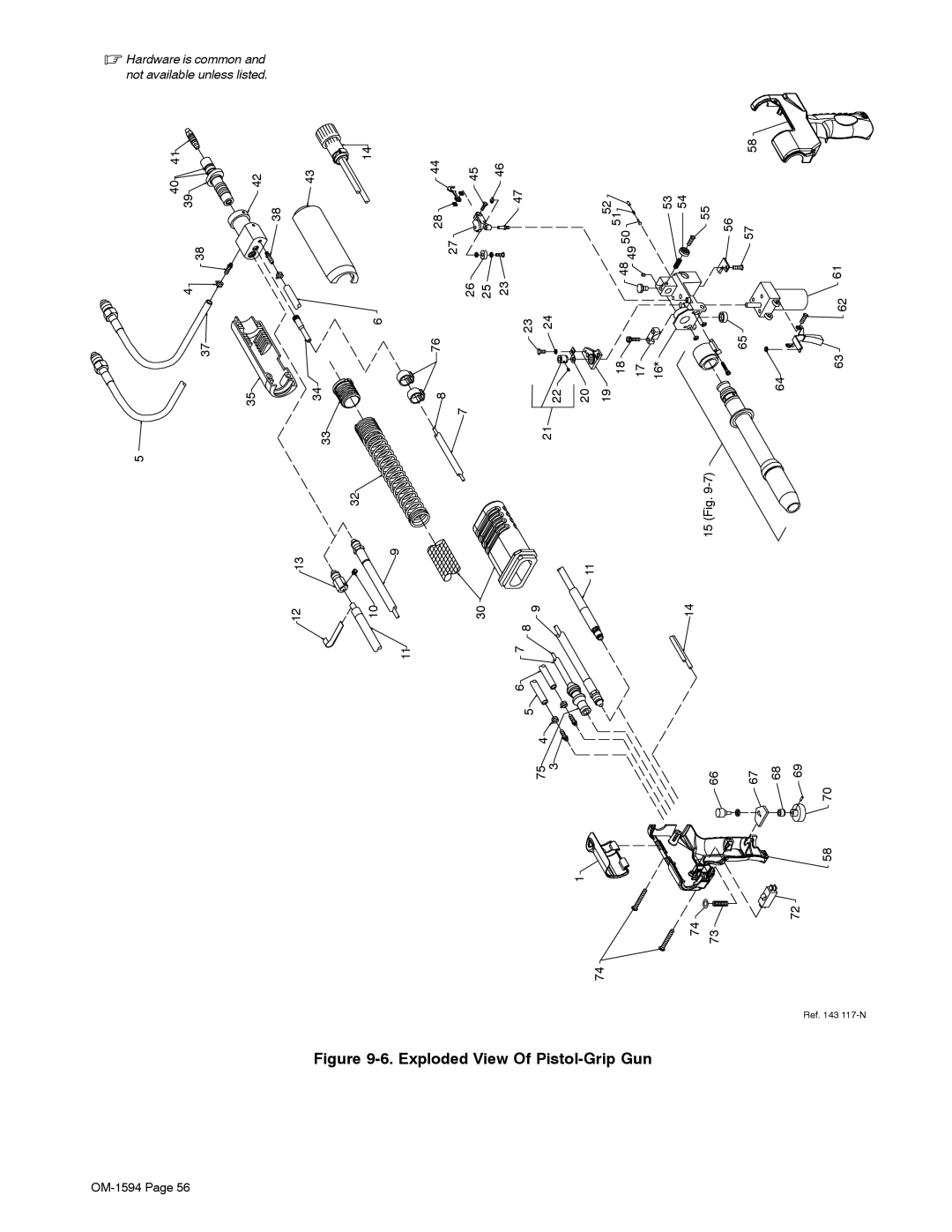 Miller Electric XR Control manual Exploded View Of Pistol-Grip Gun 