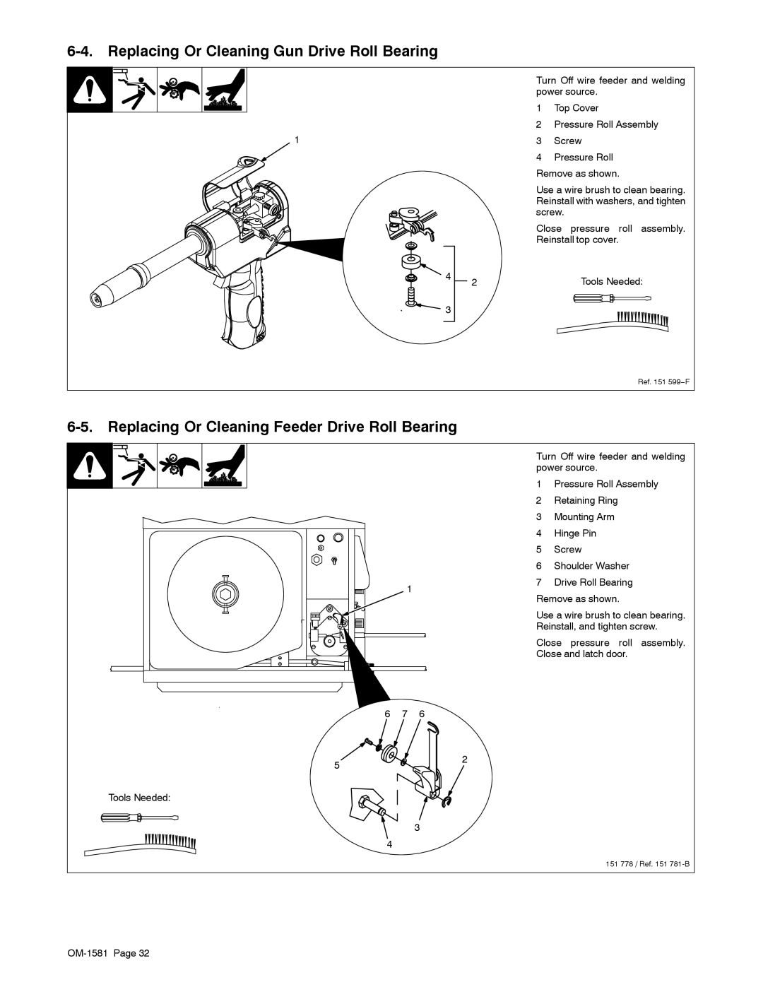 Miller Electric XR W, XR A manual Close pressure roll assembly. Close and latch door 