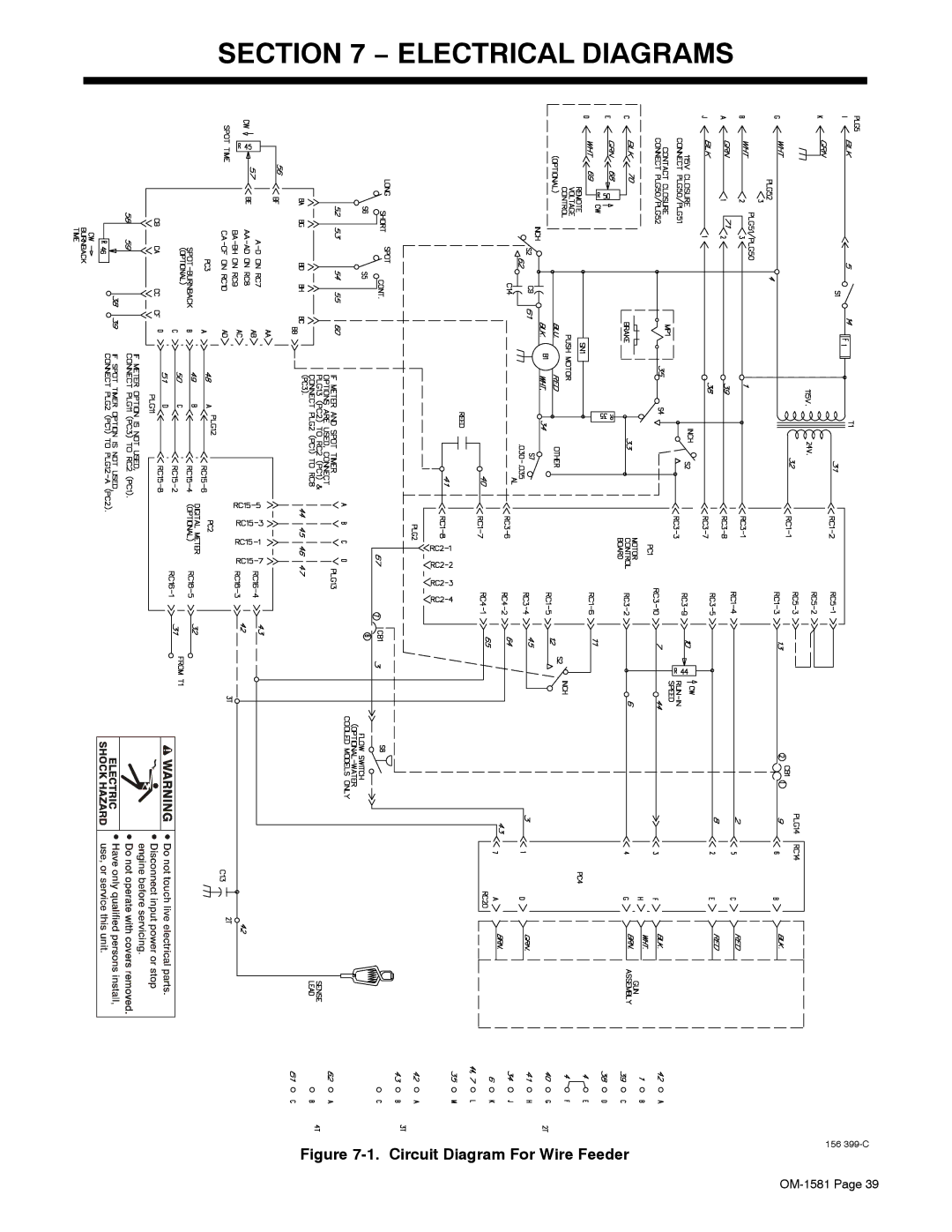 Miller Electric XR A, XR W manual Electrical Diagrams, Circuit Diagram For Wire Feeder 