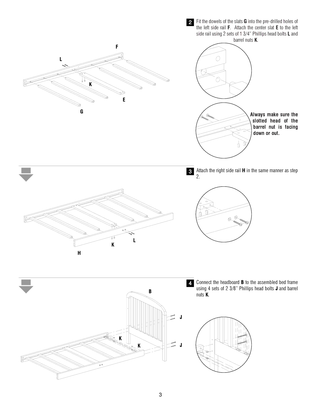 Million Dollar Baby None manual Always make sure, Slotted, Barrel Nut is 