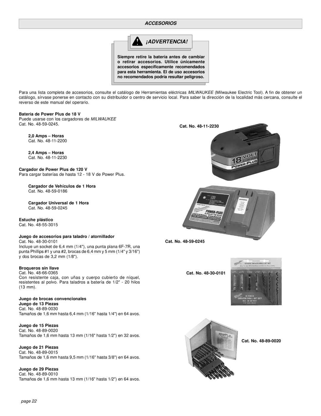 Milwaukee 0521-20 Batería de Power Plus de 18, Amps Horas, Cargador de Power Plus de 120, Cargador de Vehículos de 1 Hora 