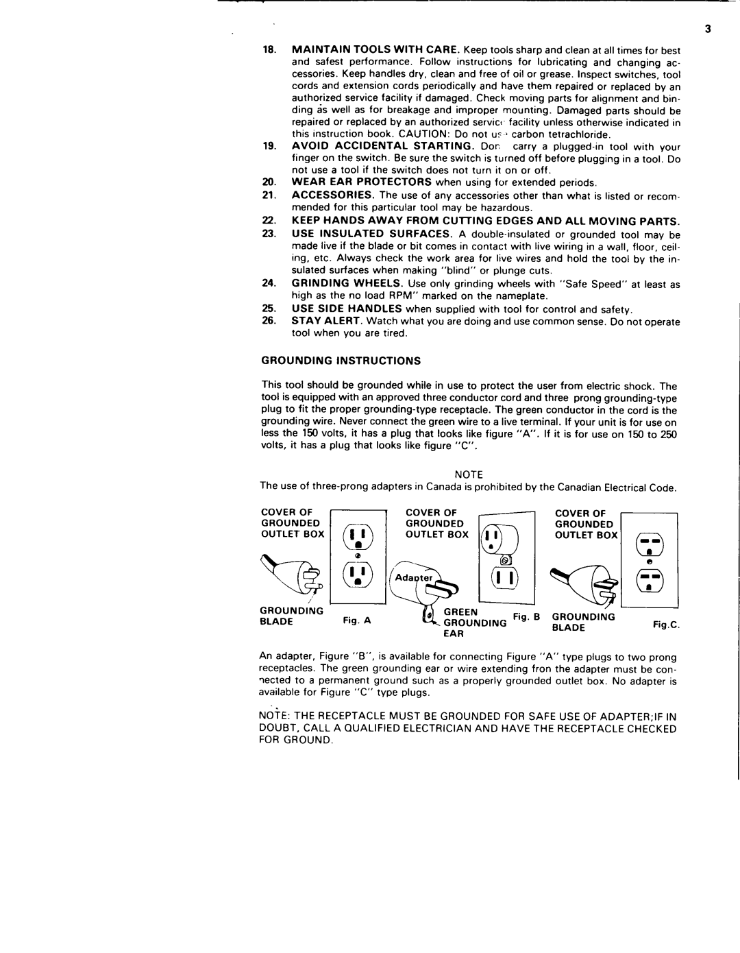 Milwaukee 1250-1, 1101-1 manual 