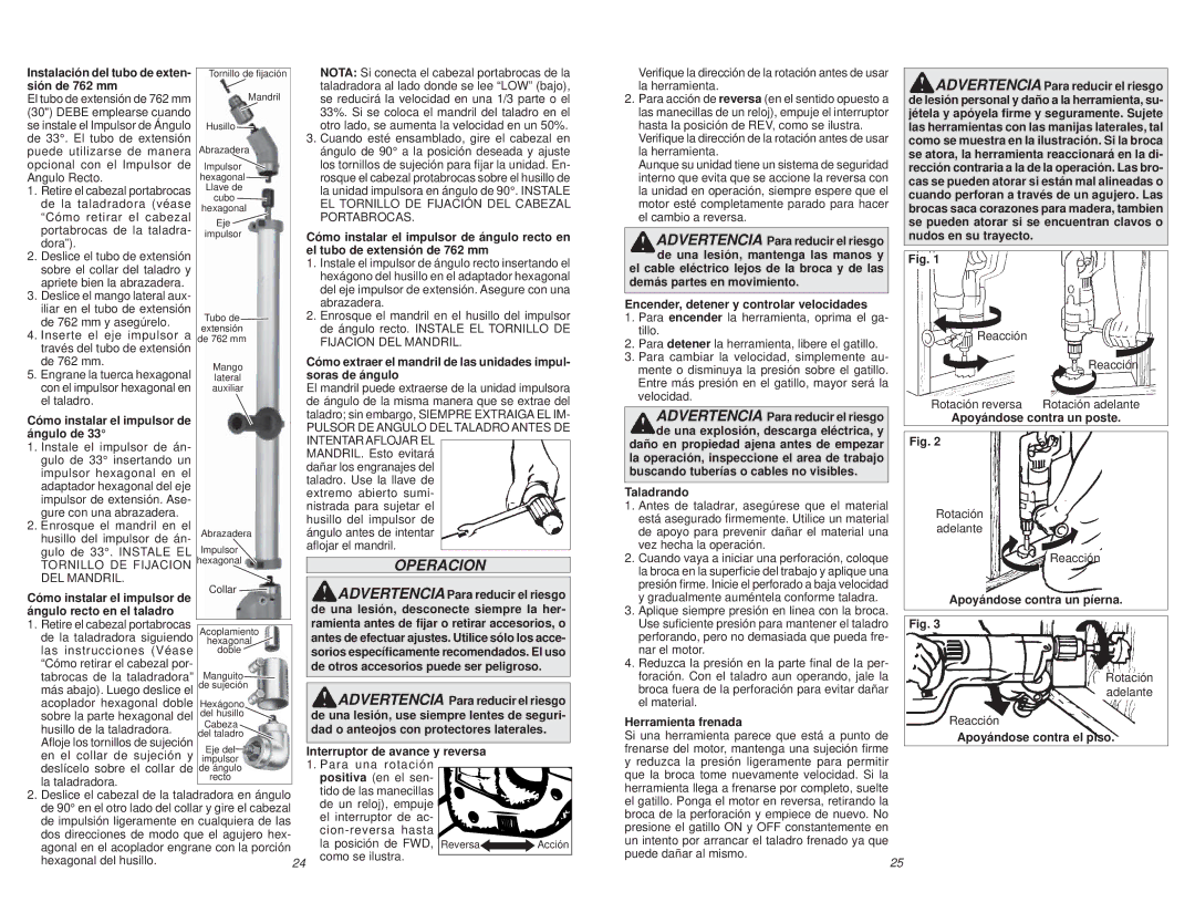 Milwaukee 1107-6 manual Operacion 