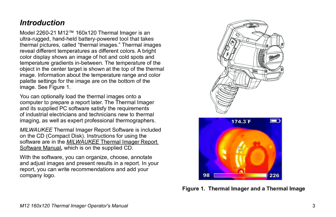 Milwaukee 2260-21 manual Introduction, Thermal Imager and a Thermal Image 