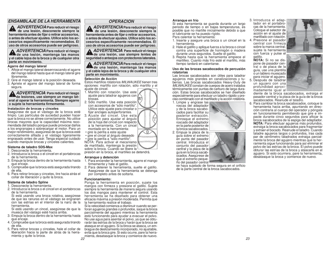 Milwaukee 5316-20, 5317-20 manual Operacion, Ensamblaje DE LA Herramienta 