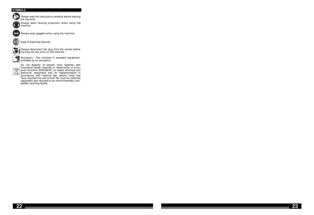 Milwaukee 5386-59A, 5386-59B manual Symbols 